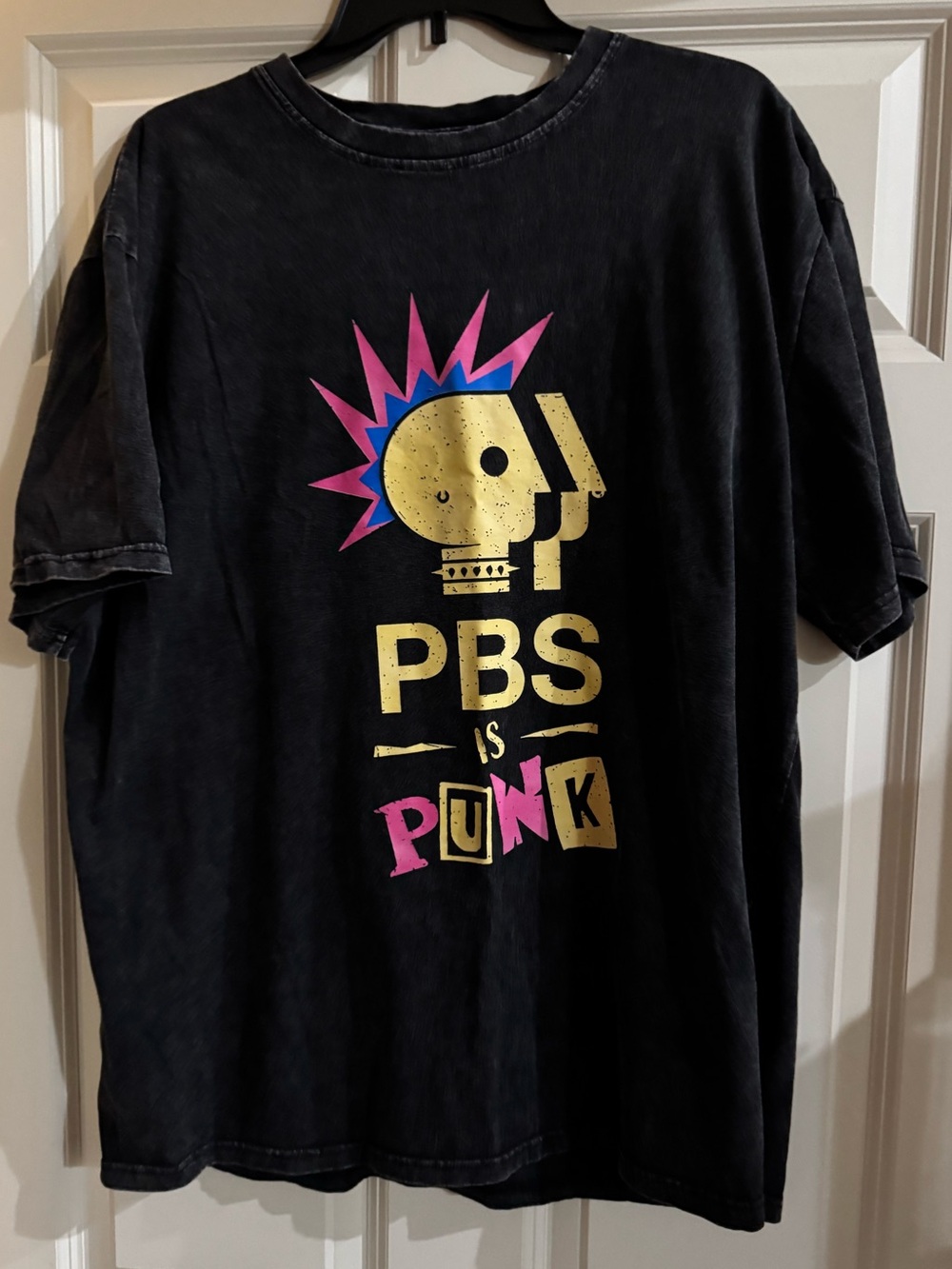 PBS is PUNK Comfort Colors Black T-Shirt with Pink Graphic